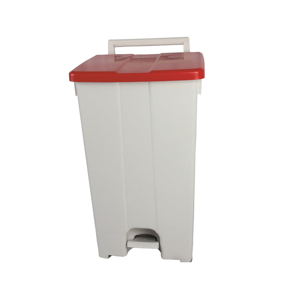 Polaris 90L Commercial Pedal Bin with Wheels & Colour Coded Lid