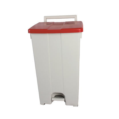 Polaris 90L Commercial Pedal Bin with Wheels & Colour Coded Lid