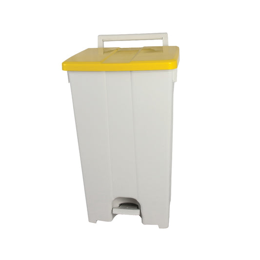 Polaris 90L Commercial Pedal Bin with Wheels & Colour Coded Lid