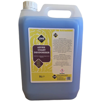 Luxury Air Freshener & Deodoriser 5L – Concentrated Car, Home & Commercial Odour Eliminator | Designer Fragrance Inspired (Sovereign, Mystic Amber, Azure Coast, Midnight Ember) - UHS EUROPE