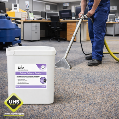 Bio Productions Deluxe Commercial Carpet Cleaner Powder 10kg – Heavy Duty Extraction Cleaner (Low Foam, Grease Cutting, pH 11) for Professional Carpet Cleaning Machines