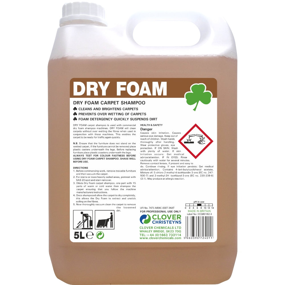 Clover Chemicals Dry Foam Carpet Shampoo (444)