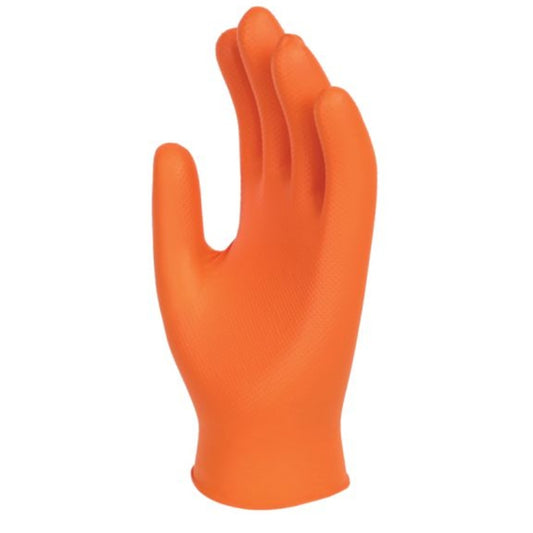 Polyco Finite Orange Grip Nitrile Powder-Free Disposable Gloves (100 per Box)