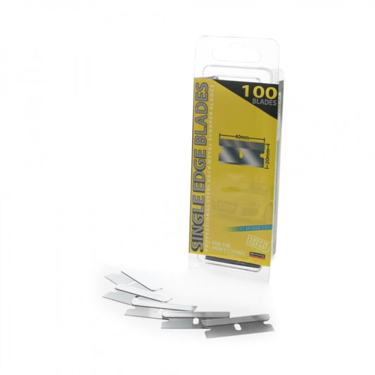 Mc Pro Single Edge Metal Scraper Blades 100pk - MOGG186