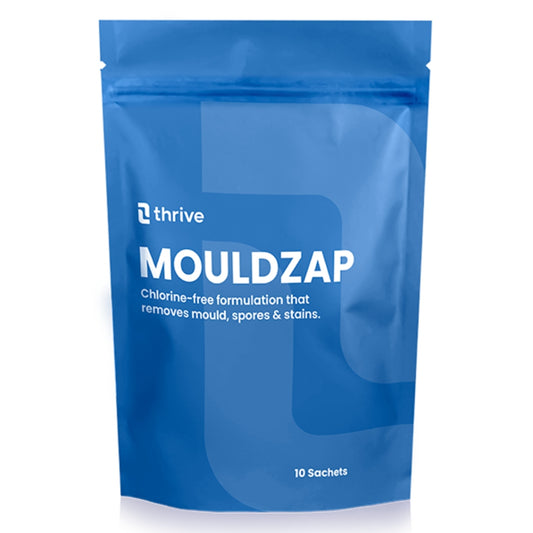 Thrive MOULDZAP Chlorine-Free Mould Remover Spray Kit – Eco-Friendly, Non-Toxic, No Scrub Mould & Mildew Cleaner for Bathrooms, Walls, Fabrics & Damp Areas