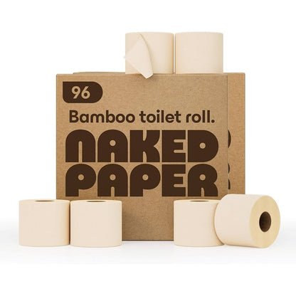 Naked Paper Unbleached Bamboo Toilet Paper (48 Rolls)