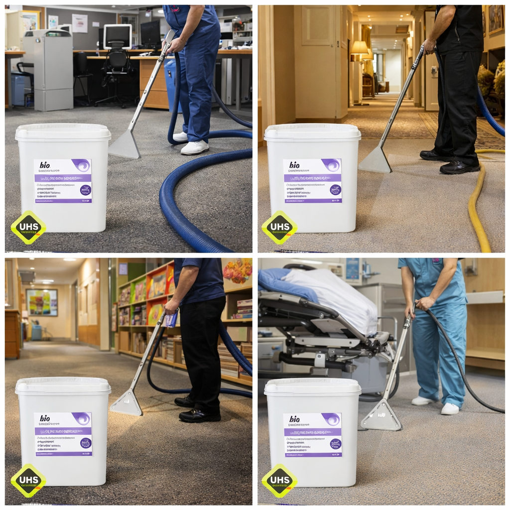 Bio Productions Deluxe Commercial Carpet Cleaner Powder 10kg – Heavy Duty Extraction Cleaner (Low Foam, Grease Cutting, pH 11) for Professional Carpet Cleaning Machines