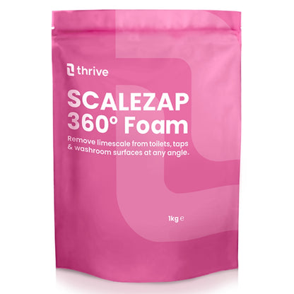 Thrive SCALEZAP 360 Foam Limescale Remover | Heavy Duty Washroom Cleaner for Toilets, Taps, Showers & Pipes