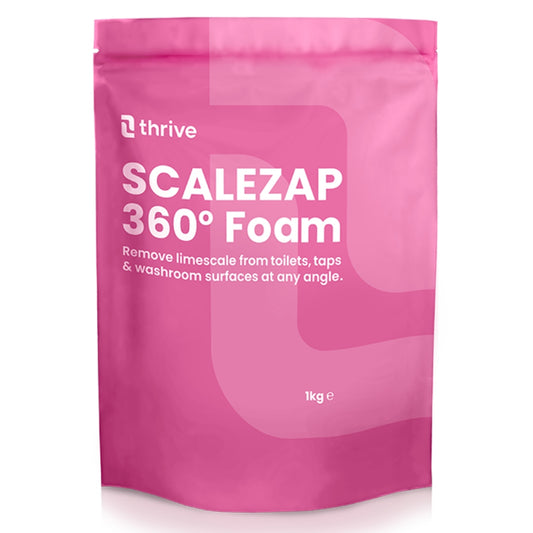 Thrive SCALEZAP 360 Foam Limescale Remover | Heavy Duty Washroom Cleaner for Toilets, Taps, Showers & Pipes