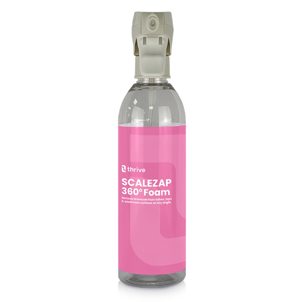 Thrive SCALEZAP 360 Foam Limescale Remover | Heavy Duty Washroom Cleaner for Toilets, Taps, Showers & Pipes