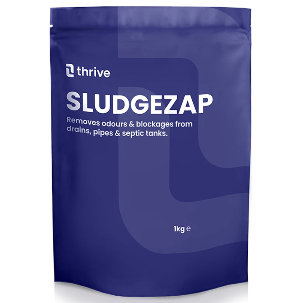 Thrive SLUDGEZAP Drain Cleaner & Odour Eliminator | Powerful Bacteria-Based Drain Unblocker for Sinks, Toilets & Kitchens