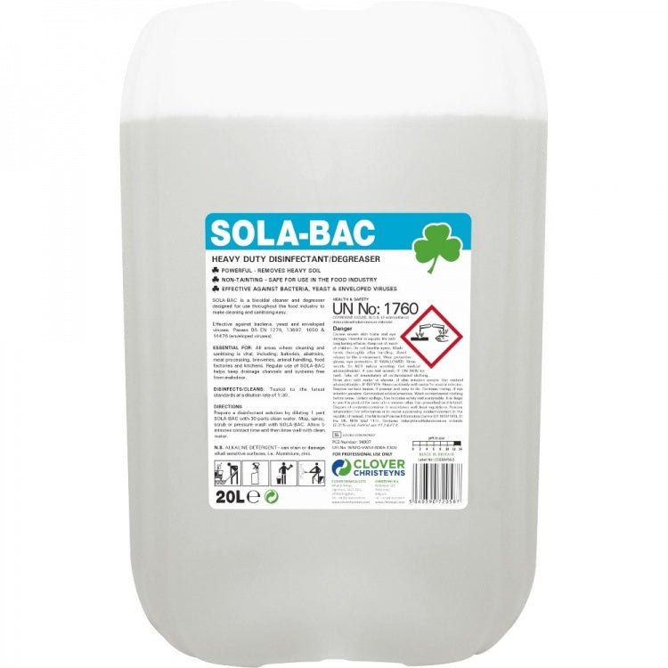 Clover Chemicals Sola-Bac Heavy Duty Bactericidal Cleaner (319)