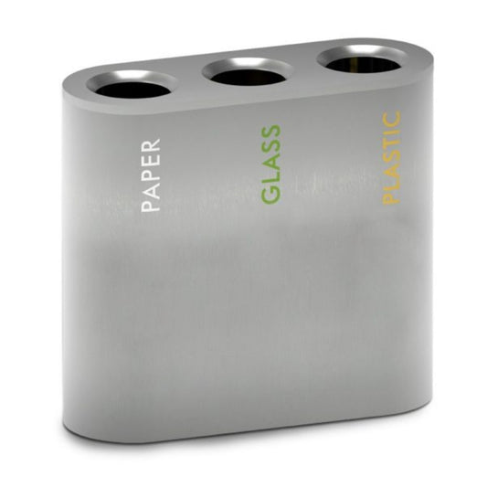 Ecoline Recycling Stainless Steel 90L Cylinder Waste Bin