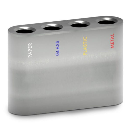 Ecoline Recycling Stainless Steel 120L Cylinder Waste Bin