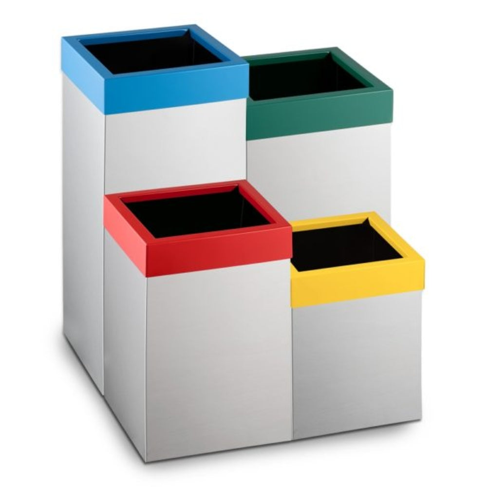 Ecoline Recycling Steel 190L Rectangular Waste Bins