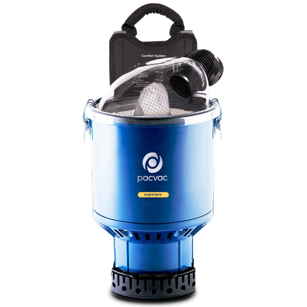 Pacvac Superpro Backpack Vacuum Cleaner | Corded Commercial 5L Vacuum