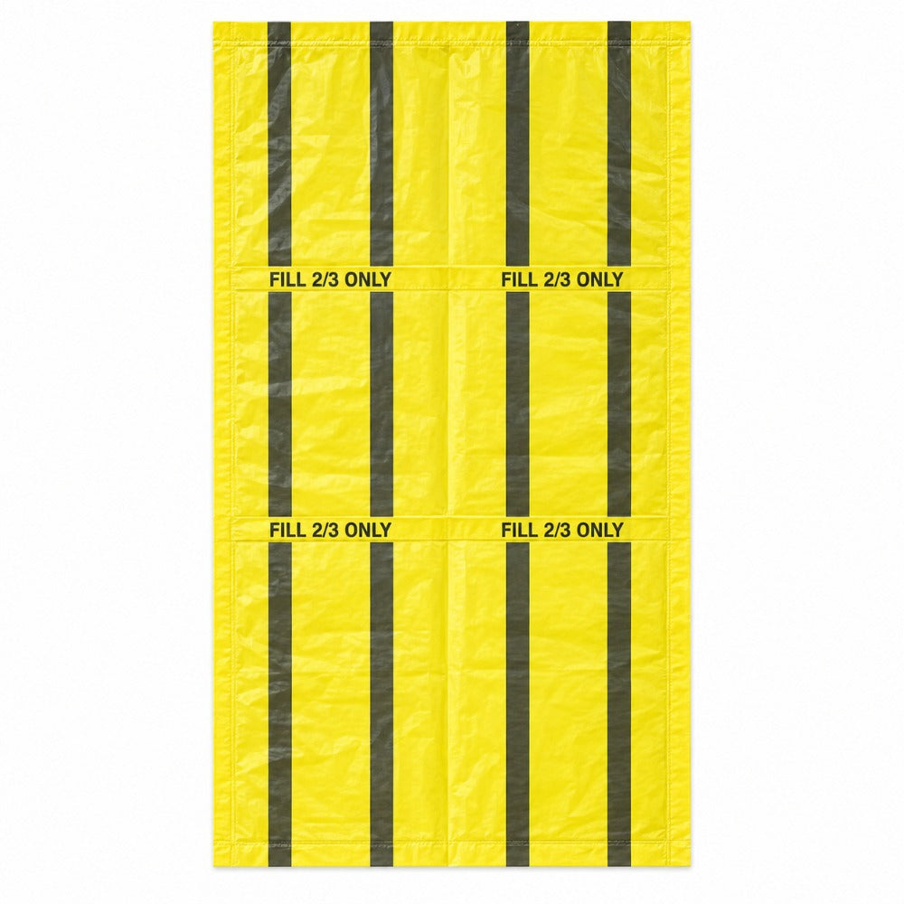 Tiger Stripe Medium Duty Clinical Waste Sacks 80 Ltr 10 Kgs | Yellow & Black Offensive Waste Bags (Rolls of 25)