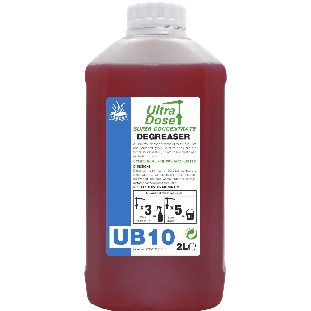 Clover Chemicals UB10 Heavy Duty Degreaser Concentrate 2L | Food Safe Grease & Oil Remover