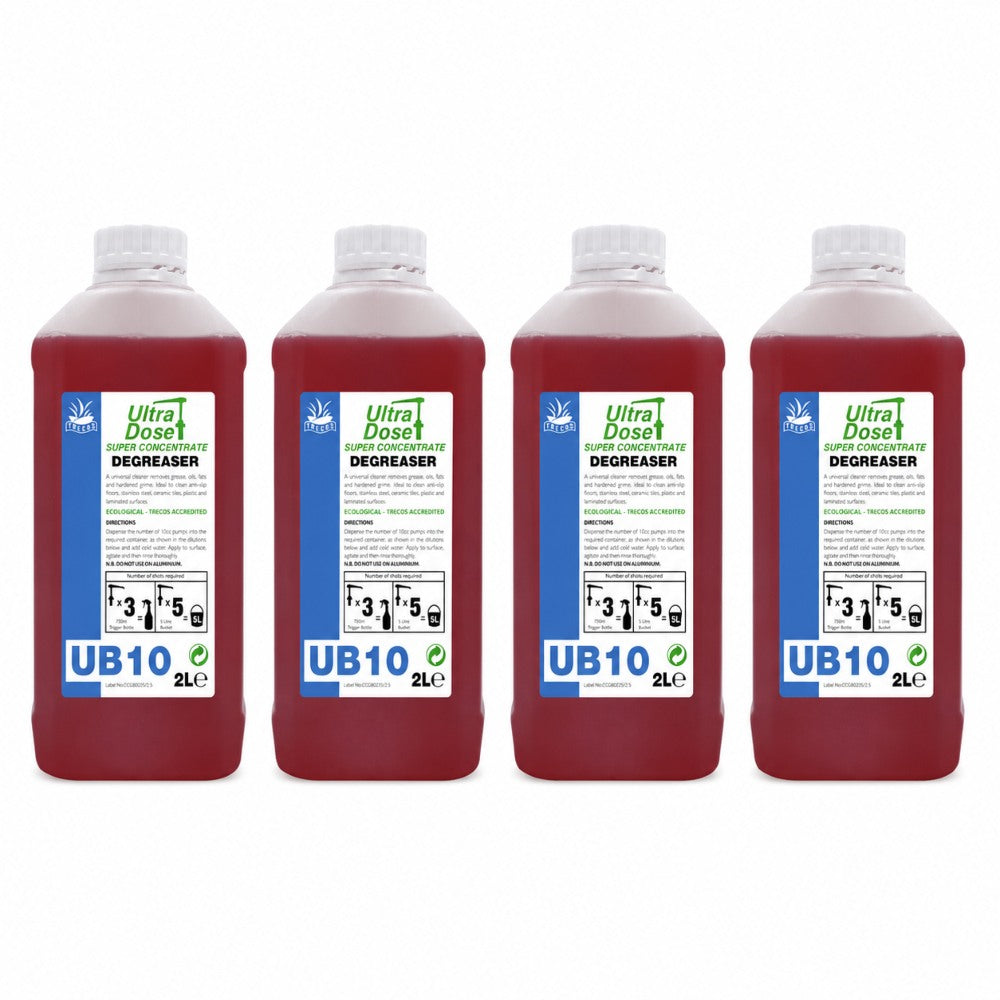 Clover Chemicals UB10 Heavy Duty Degreaser Concentrate 2L | Food Safe Grease & Oil Remover
