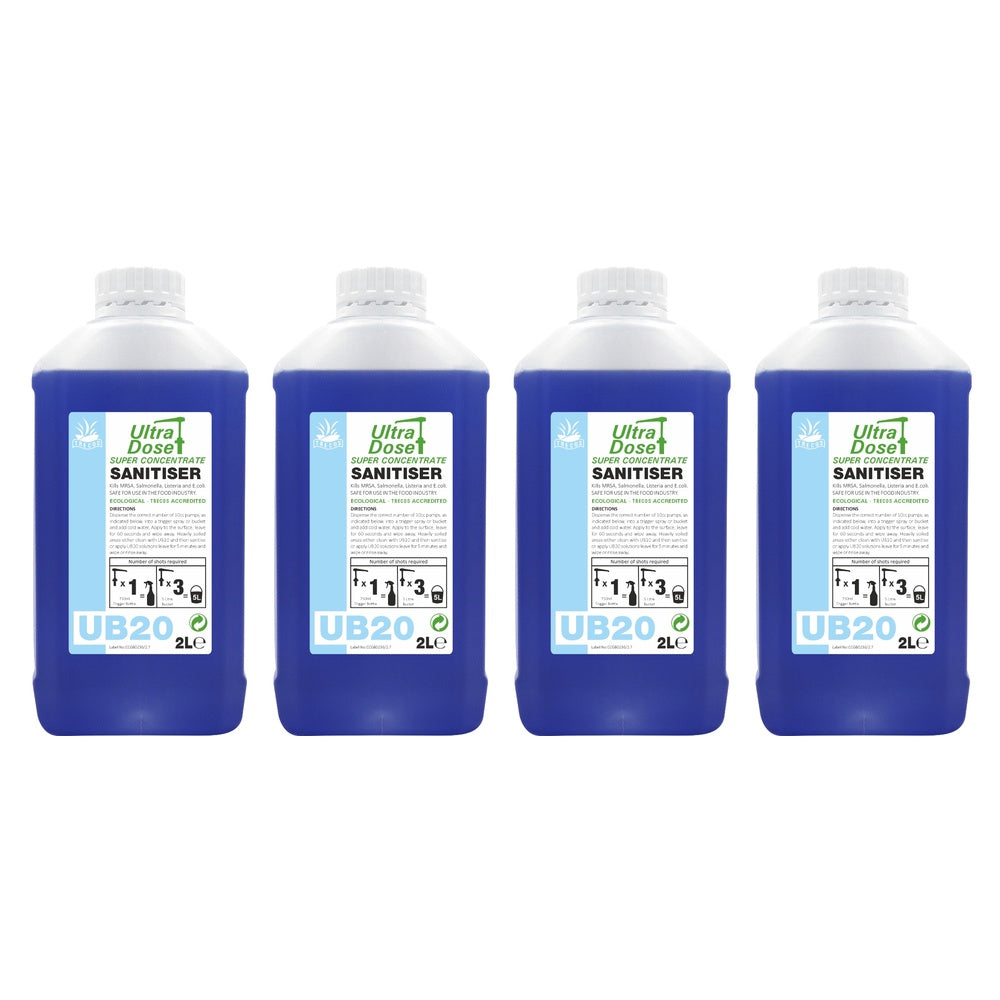 Clover Chemicals UB20 Sanitiser Concentrate 2L | Food-Safe Antibacterial Surface Sanitiser