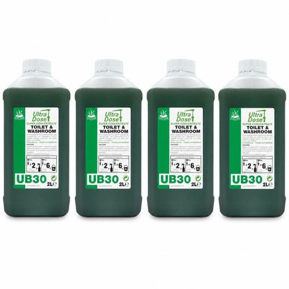 Clover Chemicals UB30 Toilet & Washroom Cleaner Concentrate 2L – Apple Fragranced Descaler, Cleaner & Sanitiser