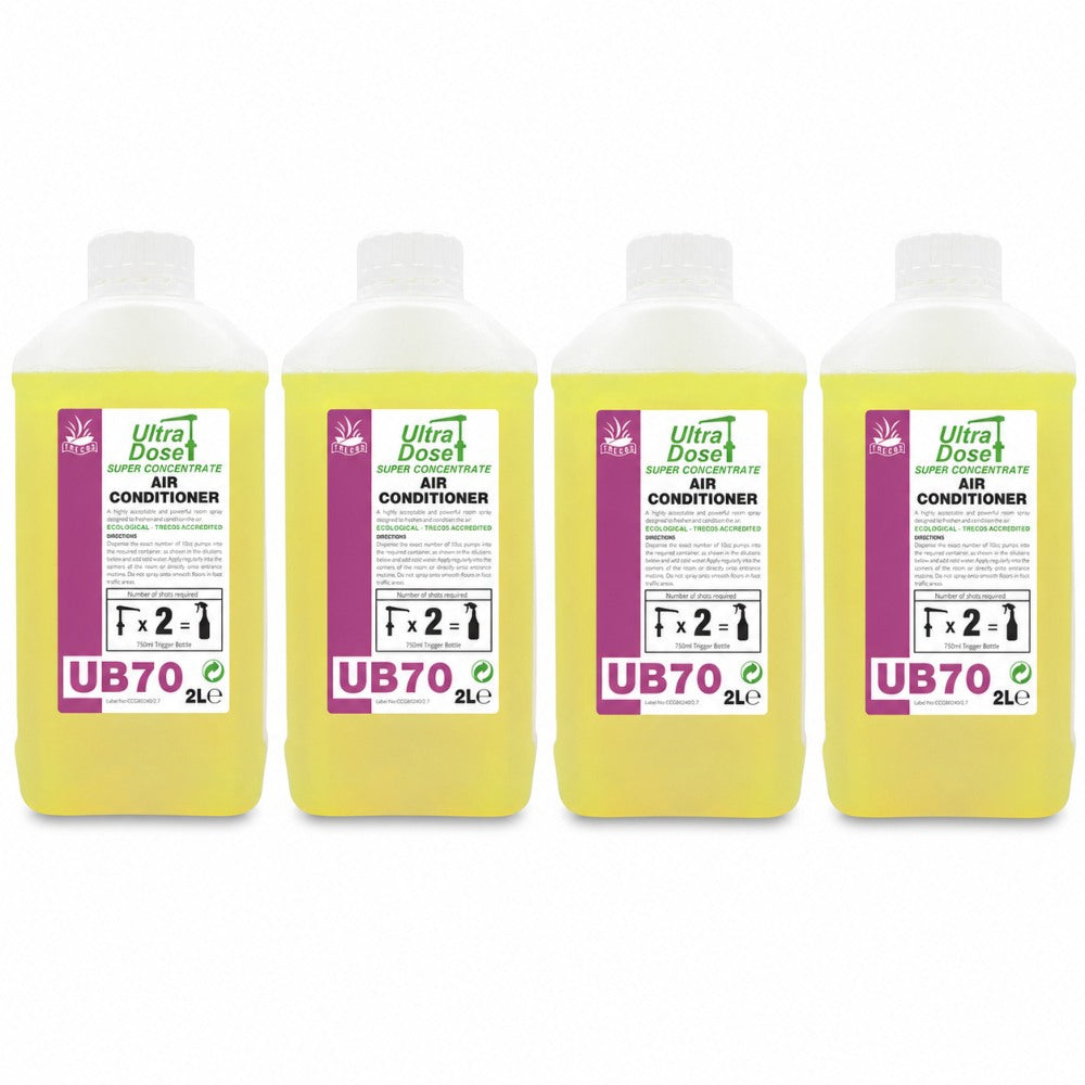 Clover Chemicals UB70 Air Conditioner Concentrate 2L | Professional Lemon Air Freshener & Entrance Mat Fragrance