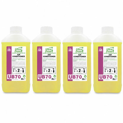 Clover Chemicals UB70 Air Conditioner Concentrate 2L | Professional Lemon Air Freshener & Entrance Mat Fragrance