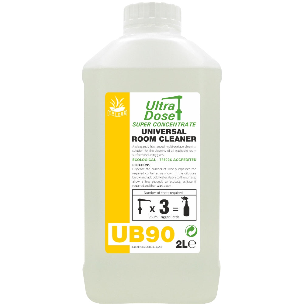 Clover Chemicals UB90 Fragranced Room Cleaner 2L | Concentrated Multi-Surface Cleaner