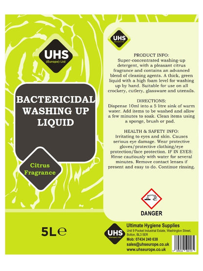 Bactericidal Washing Up Liquid - UHS EUROPE