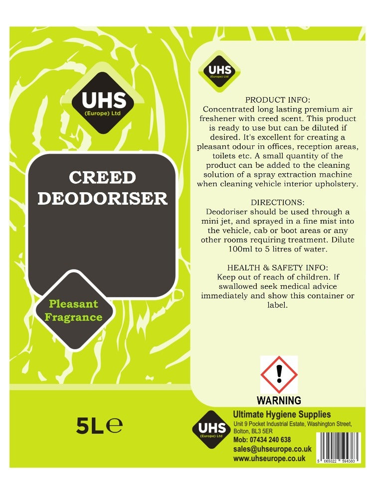 Deodoriser - Creed, Light Blue & Space - UHS EUROPE