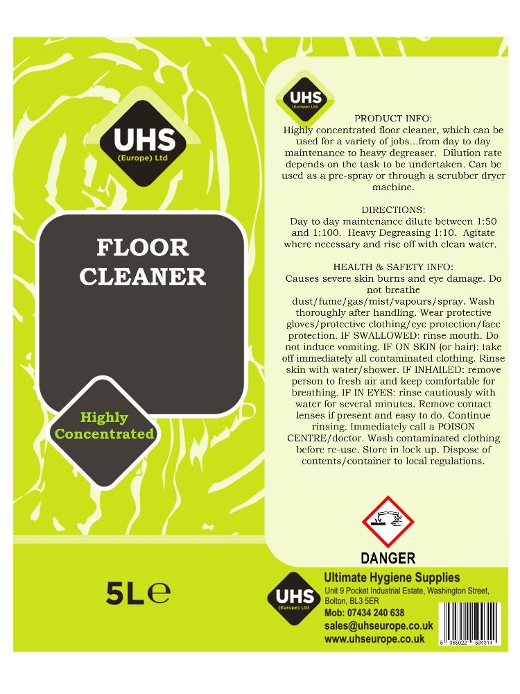 Floor Cleaner - Highly Concentrated - UHS EUROPE