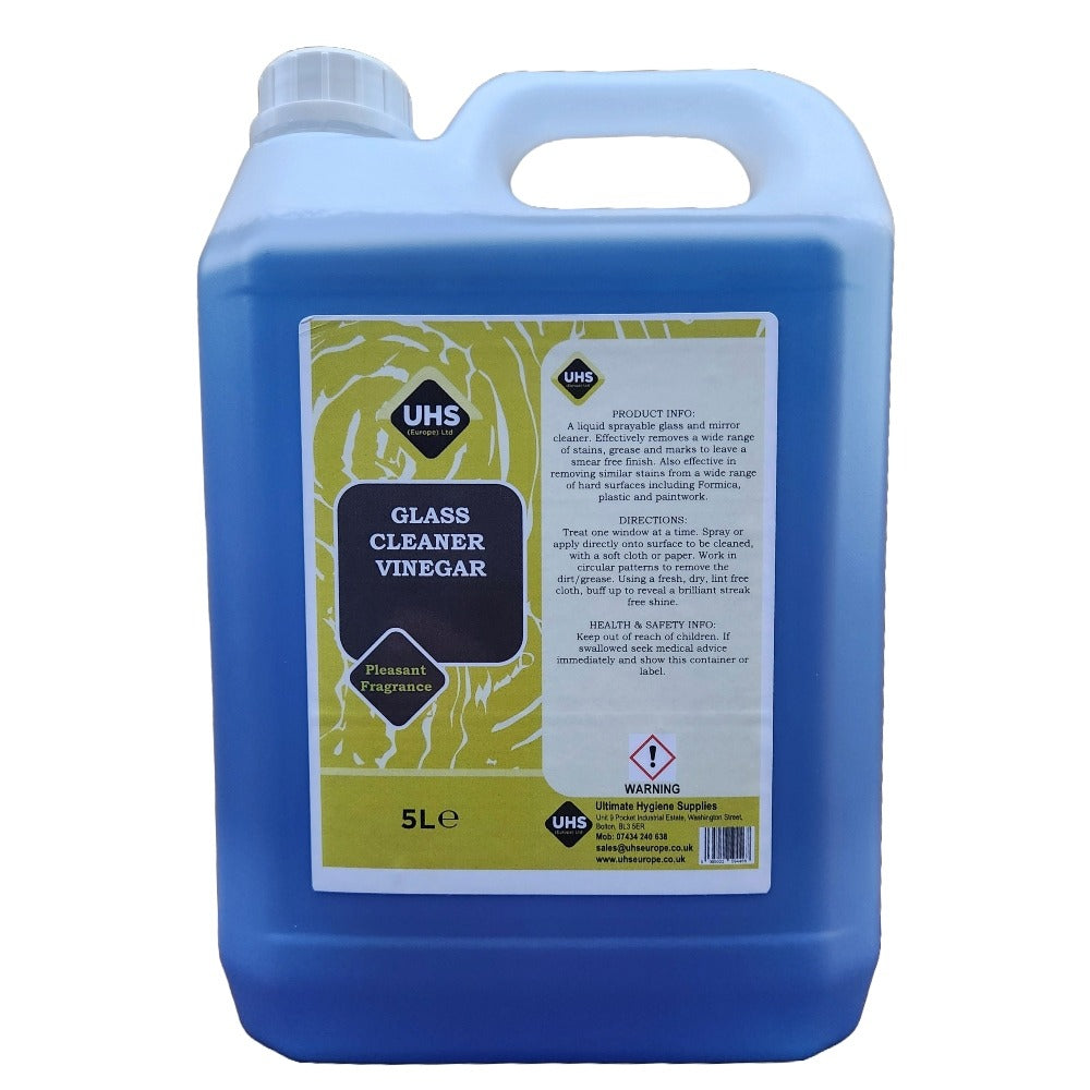 Glass Cleaner - Ammonia, IPA & Vinegar Formulations, Smear & Streak Free - UHS EUROPE