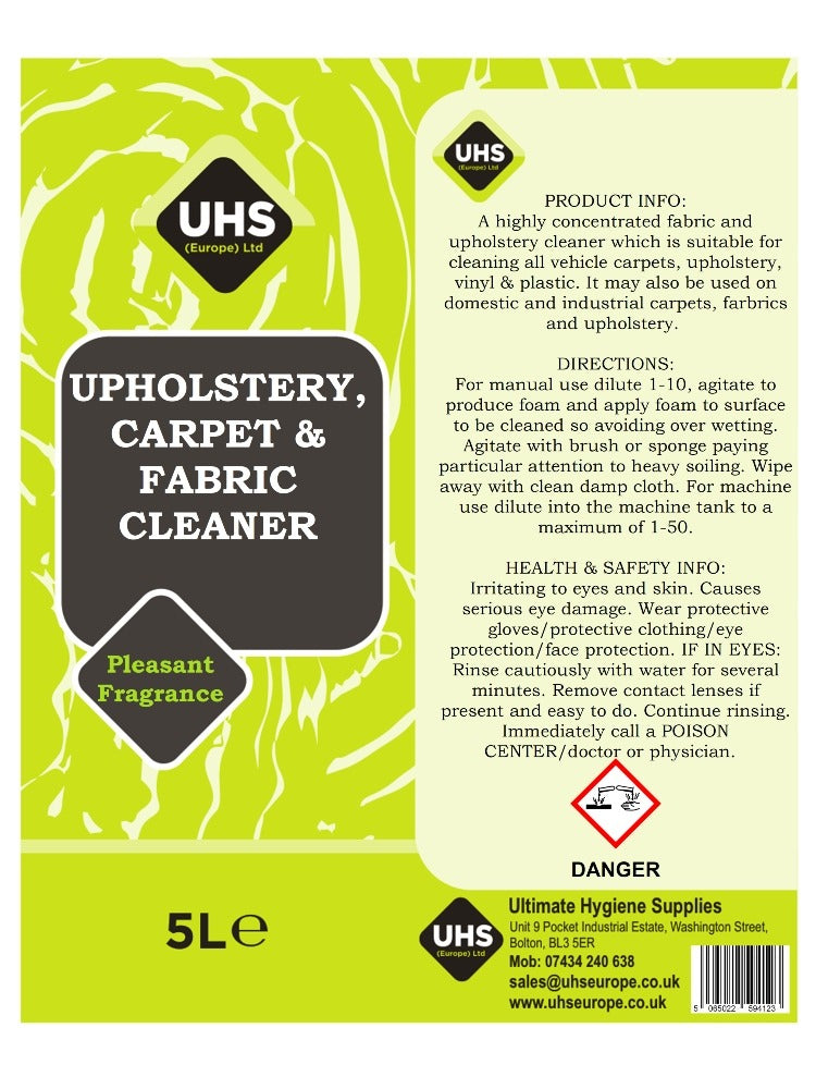 Upholstery, Carpet & Fabric Cleaner - UHS EUROPE