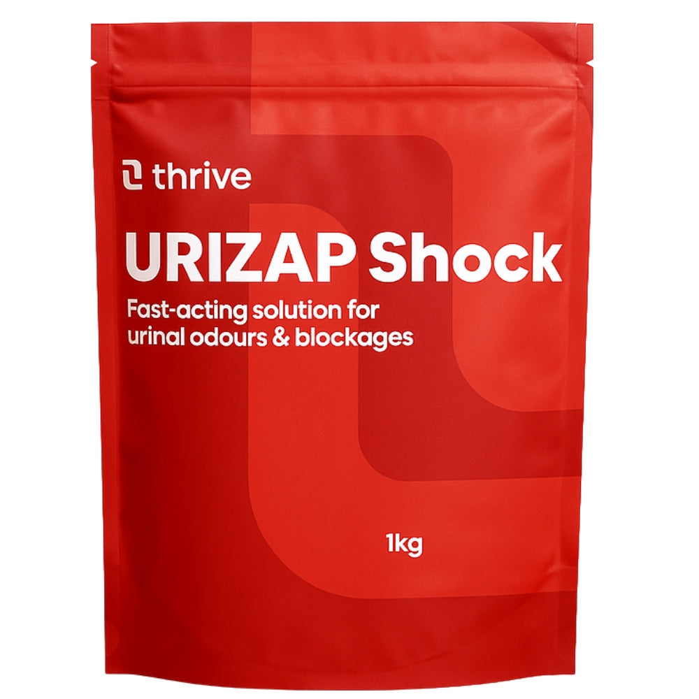 Thrive URIZAP Shock: Eliminate Urinal Blockages & Odours in 7 Days | Powerful Eco-Friendly Cleaner