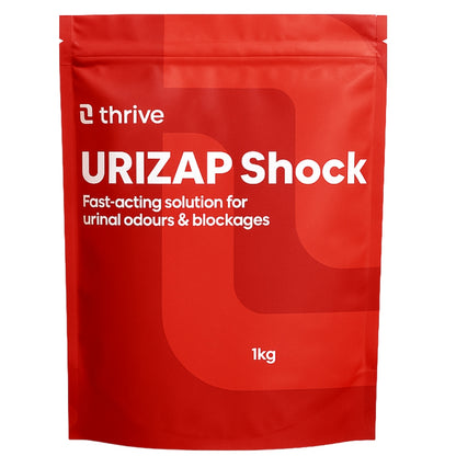 Thrive URIZAP Shock: Eliminate Urinal Blockages & Odours in 7 Days | Powerful Eco-Friendly Cleaner