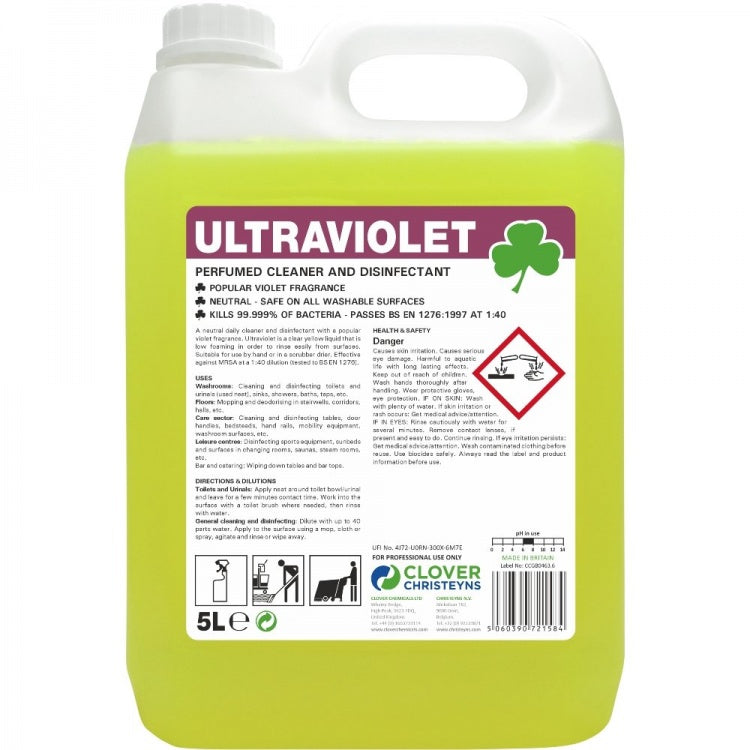 Clover Chemicals Ultraviolet Perfumed Cleaner & Disinfectant (810*)