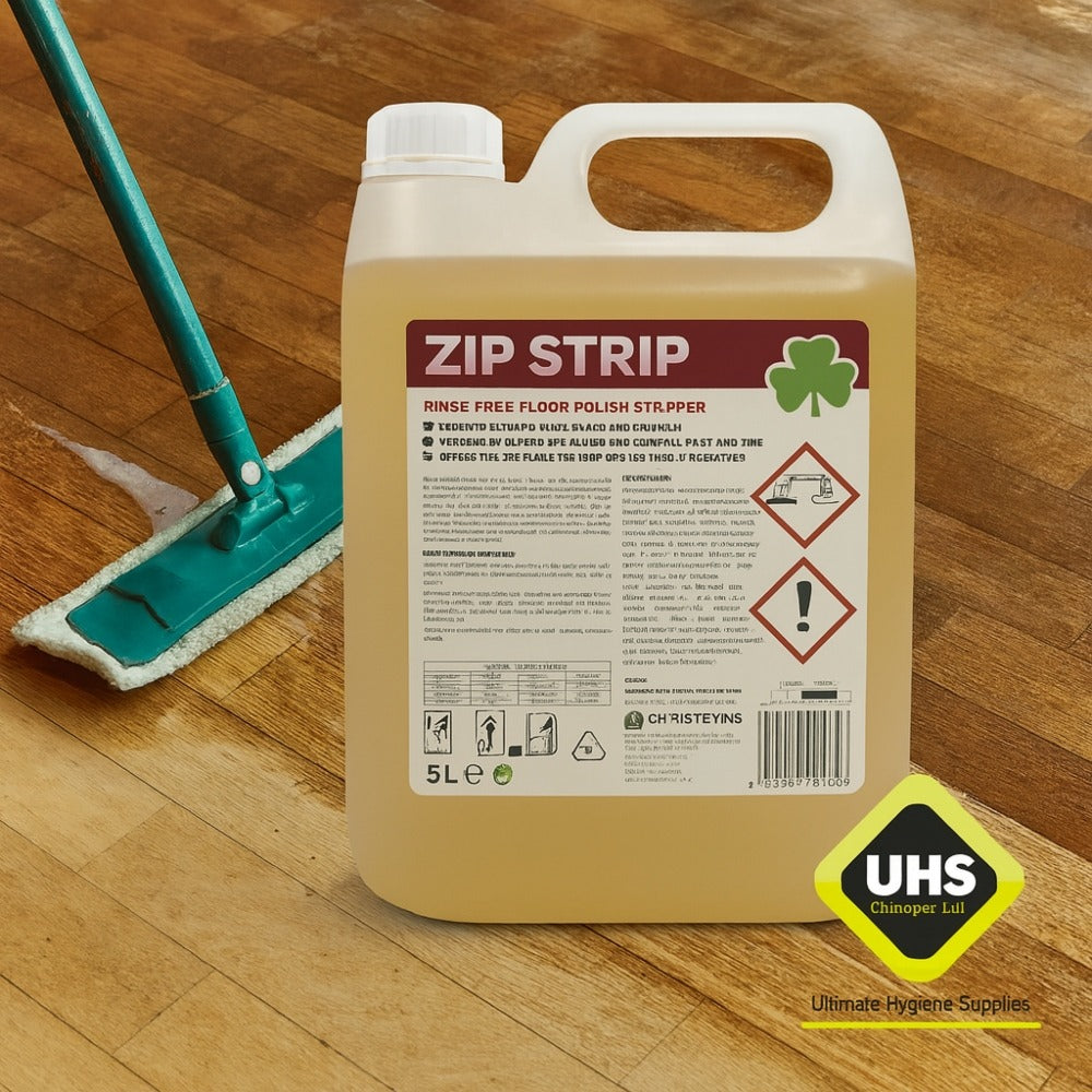 Clover Chemicals Zip Strip Rinse Free Floor Polish Stripper 5 Ltr