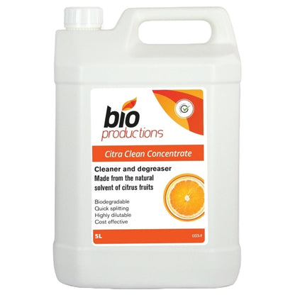 Bio Productions CITRA CLEAN CONCENTRATE - Premium All Purpose Cleaner Degreaser 5 Ltr
