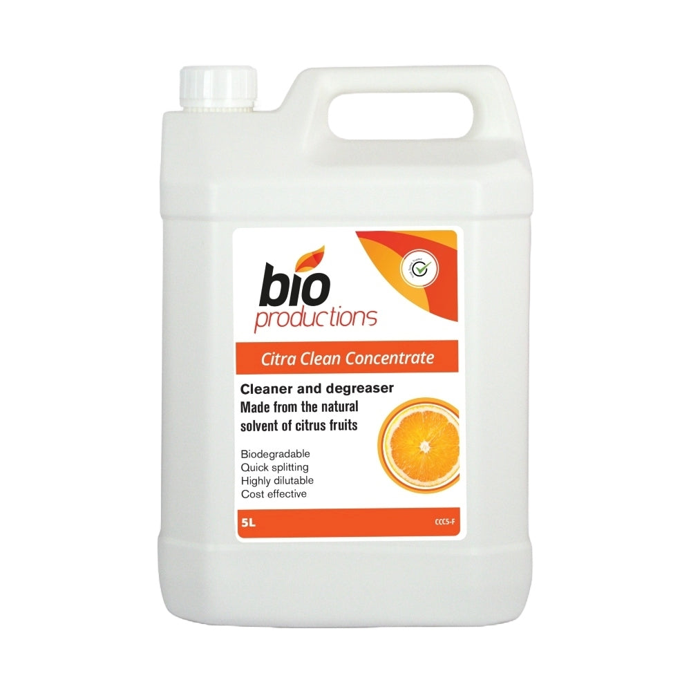 Bio Productions CITRA CLEAN CONCENTRATE - Premium All Purpose Cleaner Degreaser 5 Ltr