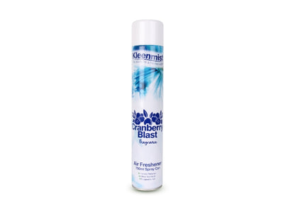 Kleenmist Air Freshener 750ml Aerosol - Cranberry, Citrus Grove, Fresh Linen & Wild Flower