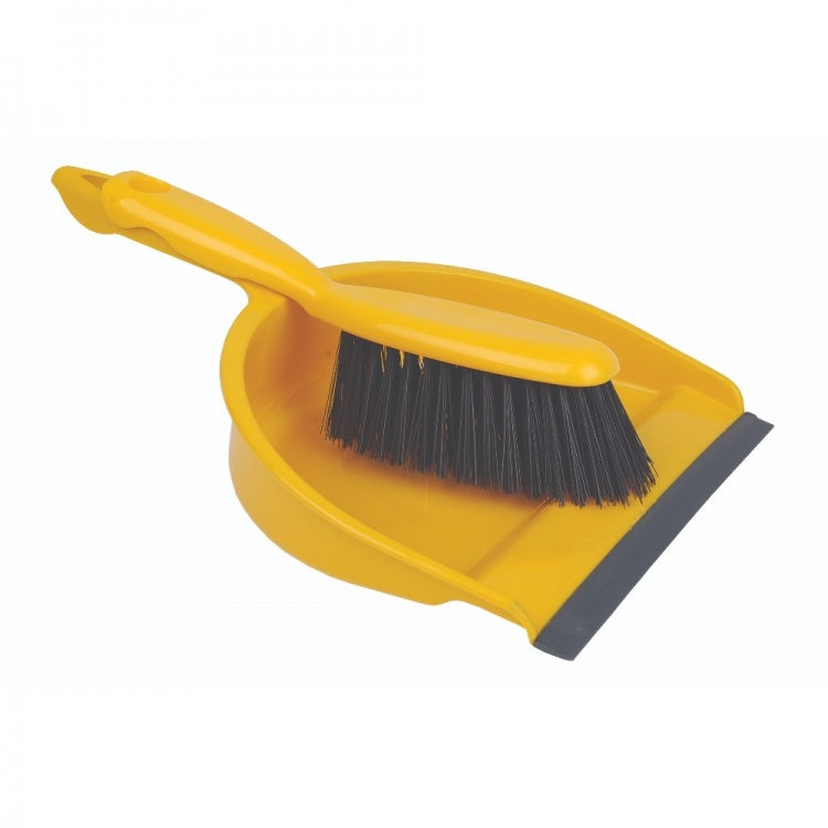 Professional Dustpan & Brush Set - Stiff Bristles