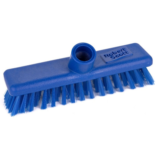 Colour Coded Washable Deck Scrub Stiff Bristles 23cm