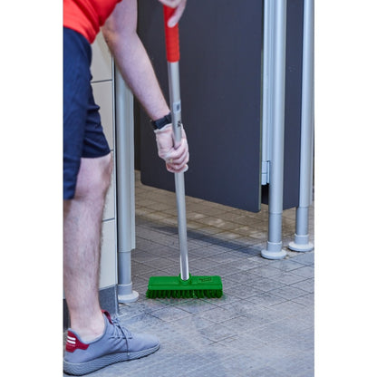 Colour Coded Washable Deck Scrub Stiff Bristles 23cm