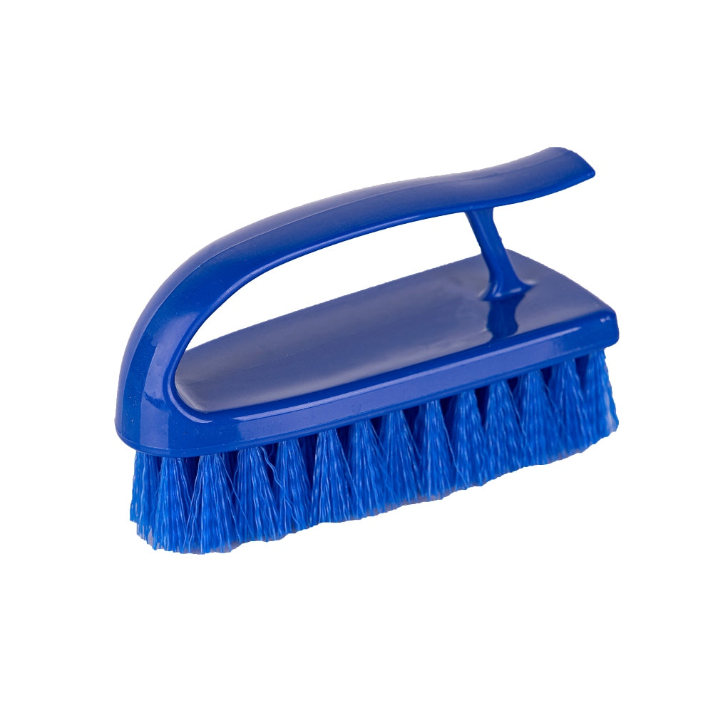 Washable Hand Brush with Stiff Bristles – Corner Cleaning Scrub Brush, Colour Coded, 15cm