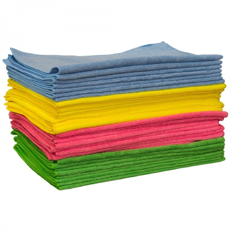 Premium Quality Professional Microfibre 10 Pack - Blue, Red, Green, Grey & Yellow - MICRO10